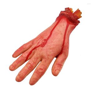 Decorative Flowers Bloody Horror Scary Halloween Prop Fake Severed Life Size Arm Hand House