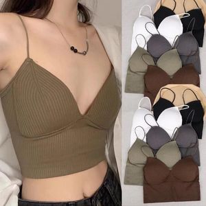 دبابات Camisoles الصيف متعدد الاستخدامات الرغبة النقية نساء Camisole مع وسادة الصدر داخل مثير فتاة