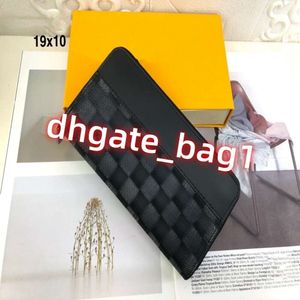 Portafoglio lungo di design Nuova pochette con cerniera stampata in pelle per uomo e donna Portamonete versatile e di lusso con tasca per chiavi multi-slot