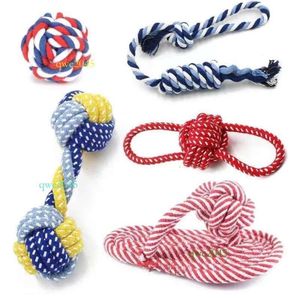 Dog Teeth Grinding Bite Resistant Cotton Rope Small Medium Large Dogs Knot Pet Weaving Biting Ropes Dog toys Pet supplies Dog supplies dog harness