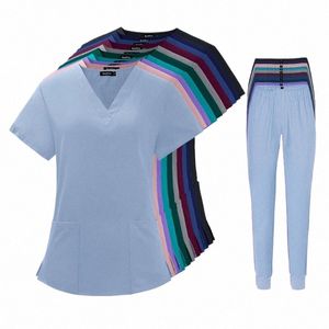 Stylish Medical Work Uniform Set för läkare och sjuksköterskor i Beauty Sal Pet Hospital Dental Clinic och operationssal 87FS#