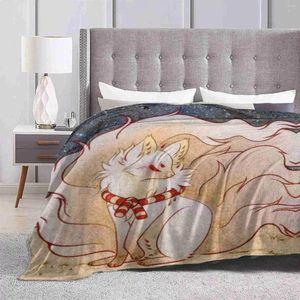 Filtar Celestial Spirit-Yokai Creative Design Light Thin Soft Flanell Filt Yokai Animal Spirit Ghost Ninetails Nine