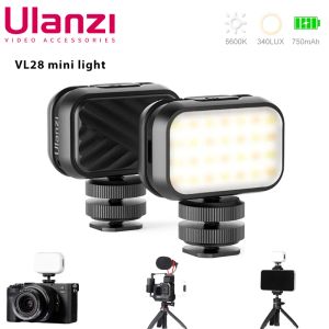 Ulanzi VL28 5500K Mini LED Video Light Rechargable GoPro Light Mod On Camera Light for Gopro 10 9 8 iPhone 13 12 Pro Max 11 X Xs