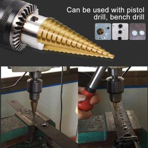 4-32 mm 4-20 mm HSS Tytan Pokołowany Bit Wierszek Stalowy metalowy metalowy narzędzie do wycinania stożka drewnianego