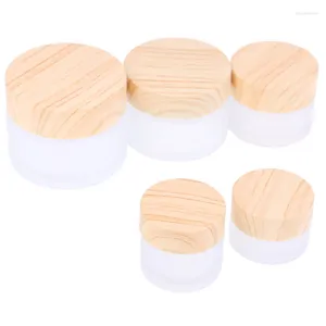 Storage Bottles Mini Glass Empty Jar Pots Cosmetic Makeup Inner Lid Face Cream Lip Container My Refillable Wholesale