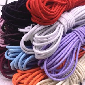 New 5yards 2mm 2.5mm Cream High Elastic Round Elastic Band Rubber Band Elastic Cord for Jewelry Making Diy Accessories