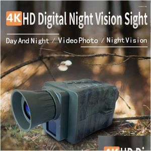 Ip Cameras Night Vision Monocar Infrared Device 5X Digital Zoom 4K 36Mp Hd Po Video Playback 200M For Hunting Cam Drop Delivery Securi Otfmu