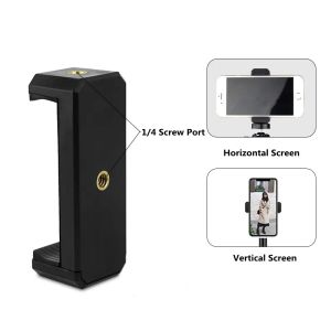 Universeller Smartphone -Handy -Halterhalteradapter für Stativen oder Ständer mit Standardschrauben von 1/4 Zoll Dose können sich drehen
