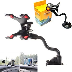 Cell Phone Mounts Holders Car Mount Long Arm Windshield Dashboard Mobile Holder 360 Degree Rotation With Strong Suction Cup X Drop Del Otvqd