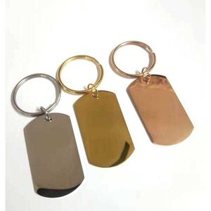 Keychains & Lanyards 1Pcs Mirror Polish Stainless Steel Keychain Accessories For Custom Pendant Tog Tag Rec Label Round Key Chain L23 Dhpve