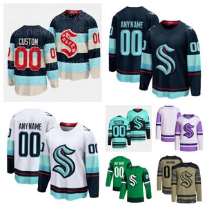 Hockey Jerseys Krakens Men Women Youth Philipp Grubauer Vince Dunn Matty Beniers Brandon Tanev Yanni Gourde Eberle Oliver Bjorkstrand Will Borgen Kailer Yamamoto