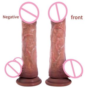 Nxy Dildos Dongs, 22 cm, realistischer Silikondildo, großes Sexspielzeug für Frauen mit dicker Eichel, echter Dong, leistungsstarker Saugnapf, steifer Schwanz, 240330