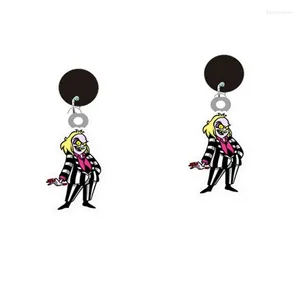 Dangle Earrings Cartoon Beetlejuice Acrylic Charms Drop Earring Epoxy Kawaii For Women Girl Spring Jewelry Gift