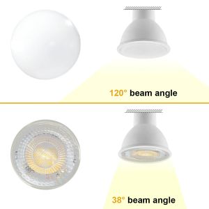 MR16 GU5.3 AC/DC 12V LED BULLE DE SPOTBOLO Baixa pressão 3W 5W 6W Luz de 7w 120 graus 38 graus Cozinha de estudo para casa