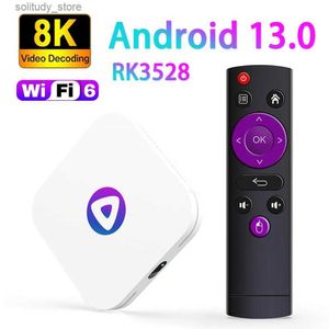 Set Top Box H96 MAX M1 Android 13 Smart TV Box Rockchip RK3528 supports 8K video dual WiFi Bluetooth Google Voice Player set-top box Q240330