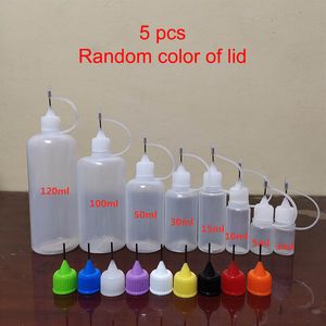 5Pcs/1Pcs 10/20/30/50/100ml Squeeze Bottles Needle Tip PE Glue Applicator Bottle Craft Tool Transparent for Paper Quilling