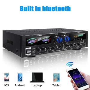Sunbuck 4000W 5Ch LCD Display Home Theater Amplifier 12V Bluetooth Home Power Amplifier Audio Stereo Amplificador FM USB SD 3MIC