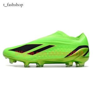 X Speedportal CrazyFast FG Men Soccer Shoes Laceless Designer Cleats Clear Aqua Nightstrike bedy Fast Pearlizedゲームデータソーラーグリーンローフットボールブーツサイズ766