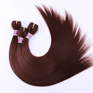 Weave Weave ANGIE Synthetic Yaki Straight Hair Bundles 16 18 20 Inches 3 pieces/Lot High Temperature Fiber Hair Pure Color