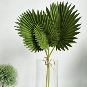 Decorative Flowers Supplies For Garden Banana Leaf Plastic Party Outdoor Artificial Natural Style Decoration Small Plants Decor
