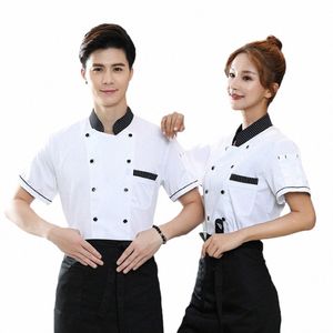 chef Uniforms Chef Coat Working Jacket Restaurant Cooking Clothes M65n#