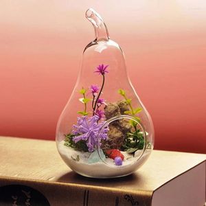 Vases Nordic Apple Pear Shaped Planter Clear Glass Vase Hydroponic Plant Flower Terrarium Ornaments Crafts Home Tabletop Decoration