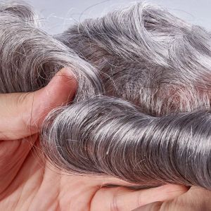 MĘŻCZYZNA PROTYZA KALIKILARNA VLOOP MĘŻCZYZNA TOUPEE Human Hair Peruka Cienka Pu 0,02-0.03 mm Indian Remy Hair System