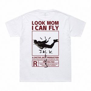 Ny ankomst sommar t -shirt kvinnor ser mamma jag kan flyga roliga tryckta kott t -shirt hip hop streetwear plus size män t shirt topps a5lp#