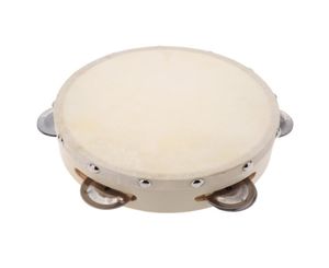 6 -calowa ręka Trzymanie Tambourine Drum Bell Metal Jingles Percussion Musical Toy dla KTV Party Kids7229219