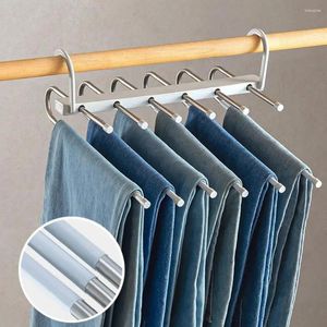 Hangers Trousers Organizer Stainless Steel Folding Trouser Rack With Capacity Anti-slip Design For Closet Organization Of Jeans Skirts
