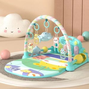 Baby Music Rack Play Mats Puzzle Carpet med pianotangentbord Infant Playmat Gym Crypning Aktivitetsmattor Toys för 0-12 månaders gåvor 240318