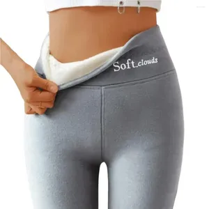 Women's Pants Ladies Leggings Solid Color Women Thickened Chic Winter Thermal Skinny Running For Daily