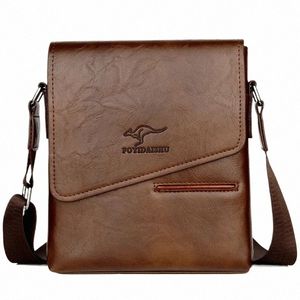 summer Luxury Brand Kangaroo Menger Bags Men Leather Casual Crossbody Bag For Men Busin Shoulder Bag Male Small Handbag y9zb#