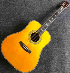 41 Polegada D45 Modelo Terra Painel Amarelo Madeira Maciça Guitarra Acústica 8252815