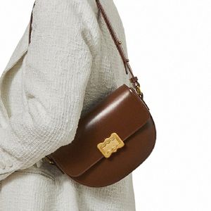 Neue Marke Kuh Leder Tasche Umhängetasche Mädchen Winter Schulter Menger Taschen Halbrund Muss # 483003 N8QQ # verwenden