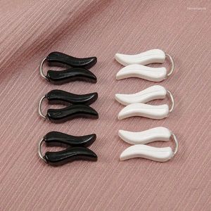 Broches hijab feminino muçulmano, 6 peças, broche de plástico clássico, cachecol preto e branco, xales, alfinetes de segurança, acessórios de clipes de lenço