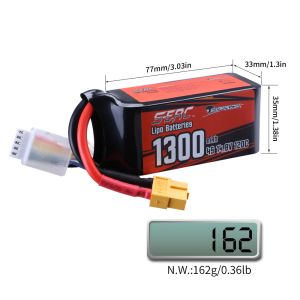 Sunpadow 4S 14,8 V Batteria Lipo 1100MAH 1300MAH 1500MAH 120C con spina XT60 per RC FPV Helicopter Aereo Drone Quadcopter Hobby