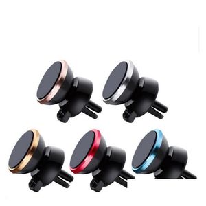 Cell Phone Mounts Holders Car Magnetic Air Vent Mount Mobile Smart Holder Hand Dashboard Metal Stand For X 8 S8 300Pcs In Retail Drop Ot1Q8