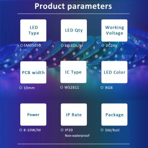 WS2811 RGB IC Água corrente Fliotea Luz Smd5050 24V Lâmpada de fita colorida RF toque de controle remoto decoração de iluminação de corrida de cavalos