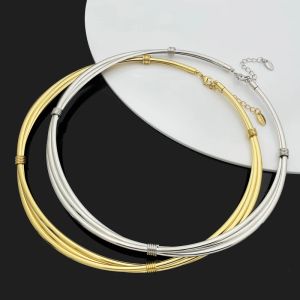 Colar de jóias de moda Torques para mulheres colares de cores douradas para festa de casamento Halskettenschmuck