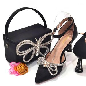 Casual Shoes Doershow Arrival And Bag Set African Sets 2024 SILVER Nigerian Women Matching Bags For Wedding! HFG1-2