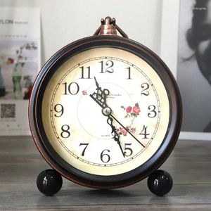 Relógios de mesa criativo retro despertador mesa mudo moderno pequeno simples vintage cabeceira quarto horloge decoração para casa df50zz