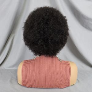 Afrofy afro peruca encaracolada para mulheres negras remy cabelos humanos brasileiros curtos perucas de cabelo humano curto para mulheres negras