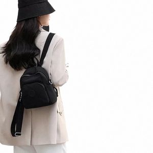 fi Women's Backpack Korean Style Small Backpacks Nyl Waterproof Mini Travel Backbags School Bag for College Students d9BU#