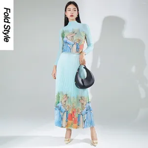 Work Dresses Spring And Autumn Women's Fashion Set 23 Year Fashionable Age Reducing Three House Pleated Two Piece