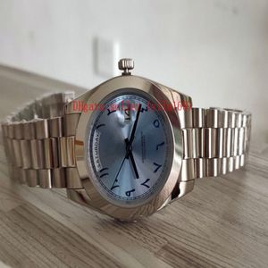 الساعات الفاخرة الجديدة 228206 Platinum 40mm يوم 218206 ICE Blue Aripic Dial Rare Automatic Fashion Men's Watch Mecha217e