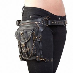 Steampunk cintura perna sacos mulheres homens estilo vitoriano coldre saco motocicleta coxa hip cinto packs menger sacos de ombro i1b0 #