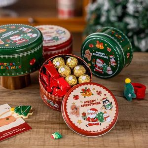 Pişirme Araçları 1 PC Neşeli Noel Şeker Kutusu Ağacı Hediye Partisi Tin Plat Konteyner Bisküvi Somun