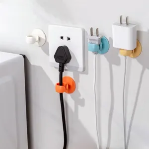 Hooks 6PCS Wall Adhesive Thumb Plug Holder Cute ABS Creative Rack Punching-free Key Bag Hanger Hook Bathroom