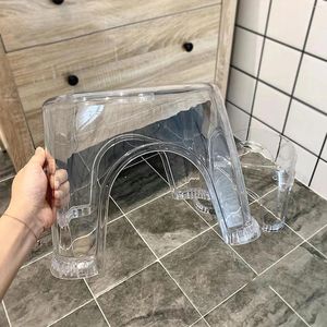 Tapetes de banho A1237ZXW Chuveiro de banheiro antiderrapante fezes transparente pequeno baixo para crianças casa sala de estar mulheres grávidas